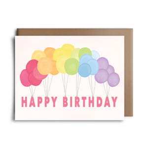 Rainbow Balloons Greeting Card