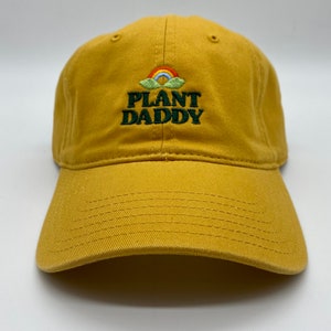 Plant Daddy Dad Hat for Plant Lover - Mustard