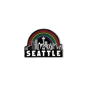 Pin de esmalte de horizonte del orgullo de Seattle