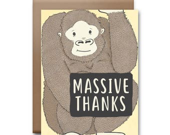 Massive Thanks Greeting Card - Thank You Card