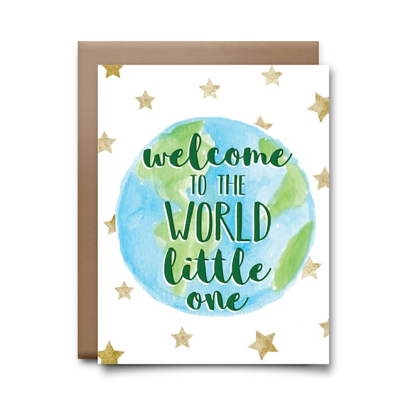 Welcome to the World Little One Card - Blue Welcome to the World Little One Card - Blue
