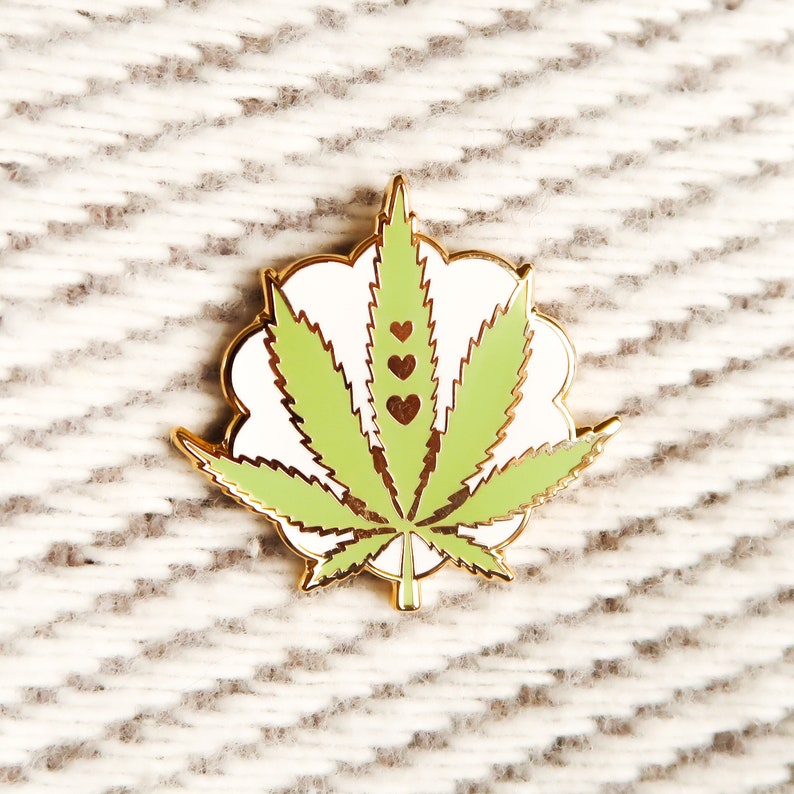 Pot Leaf Enamel Pin - Etsy