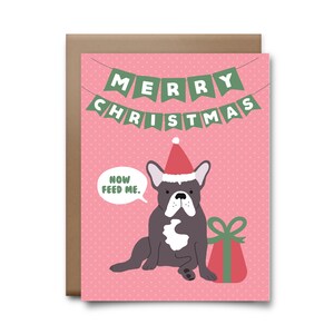 Buon Natale ora Feed Me Dog Biglietto di Natale - Confezione da 10, confezione da 20