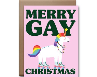 Merry Gay Christmas - Christmas Greeting Card - Boxed Christmas Card Set