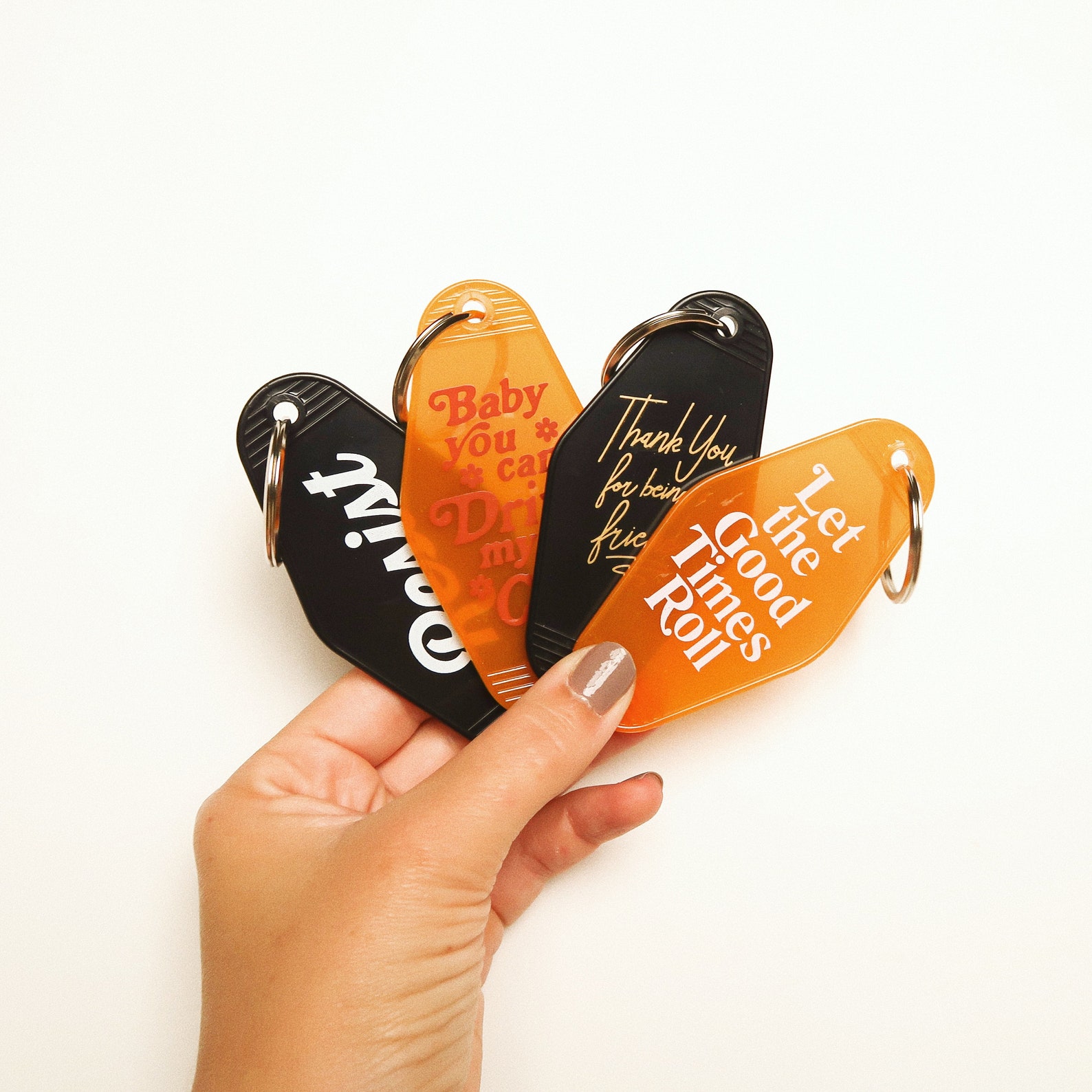 Let the Good Times Roll Key Tag Transparent Orange Keychain Etsy UK