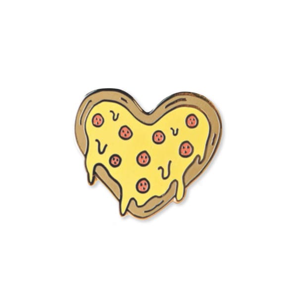 Pizza Heart Enamel Pin