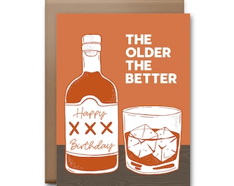 Happy Birthday the Older the Better Greeting Card - Happy Birthday Card