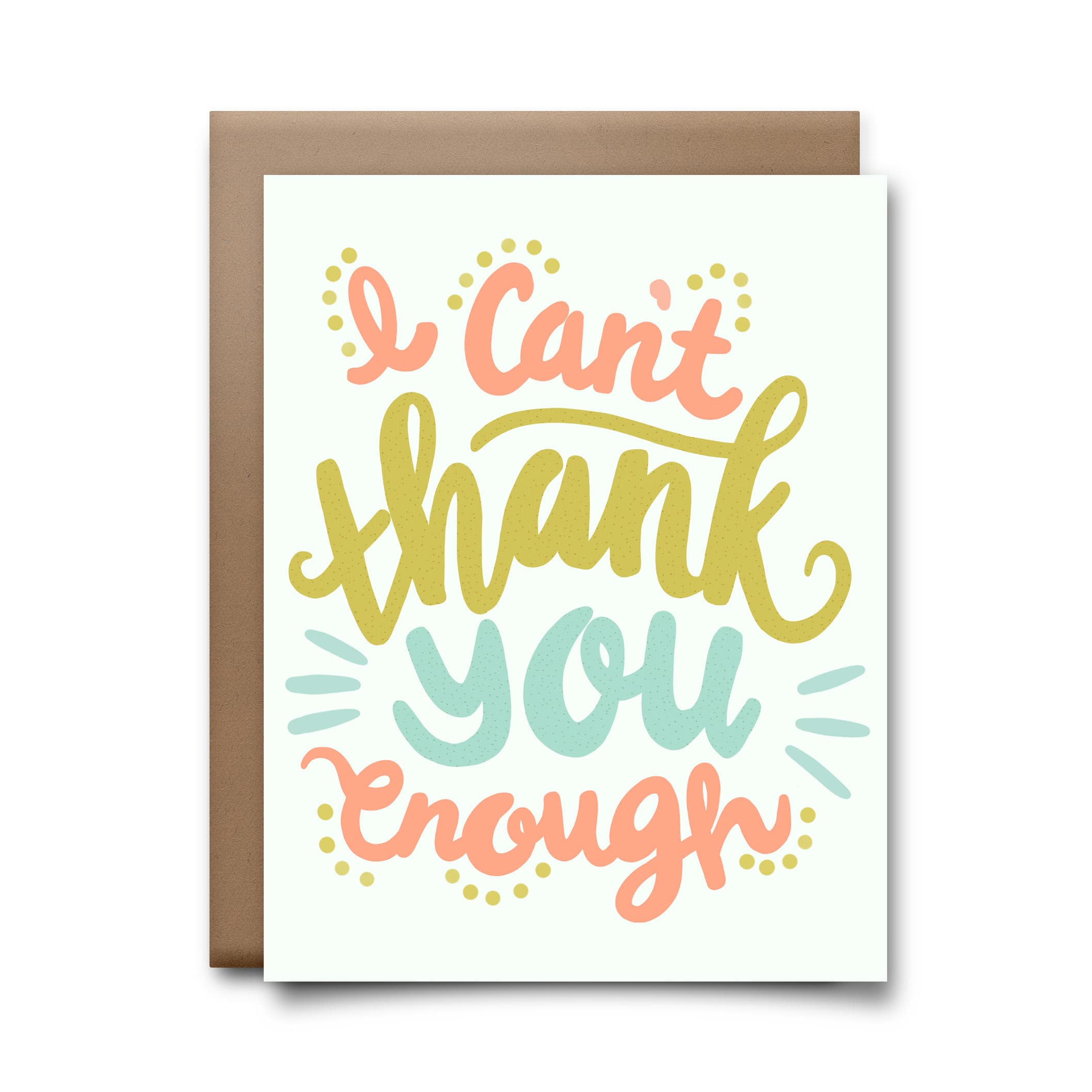 I Can T Thank You Enough Greeting Card Thank You Card Etsy