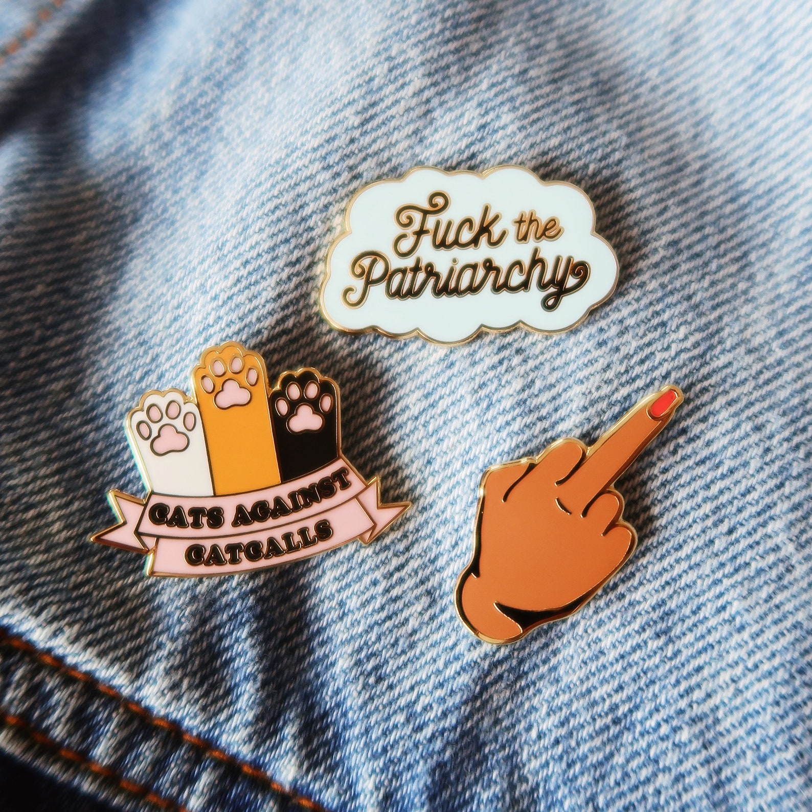 Middle Pin Middle Finger Enamel Pin - Etsy