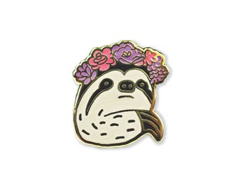 Linda Enamel Pin - Sloth Pin