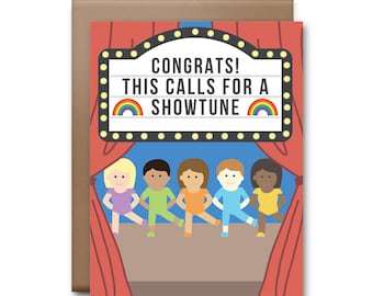 Congrats! This Calls For a Showtune Greeting Card