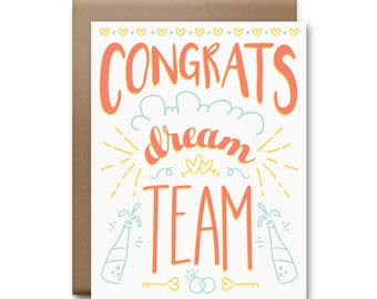 Congrats Dream Team - Wedding Greeting Card