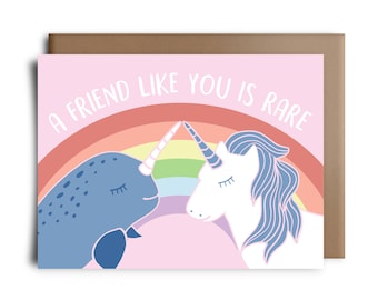 A Friend Like You Is Rare Greeting Card - Friendship Card - BFF Card