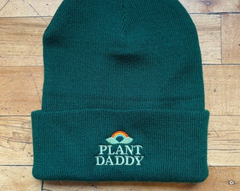 Plant Daddy Beanie for Plant Lover - Dark Green or Brown