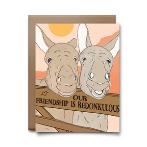 Unsere Freundschaft ist Redonkulous Grußkarte - Freundschaftskarte - BFF-Karte