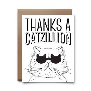 Danke eine Catzillion Grußkarte - Dankeschön-Karte