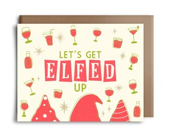 Let's Get Elfed Up Christmas Card - Boxed Christmas Card Set