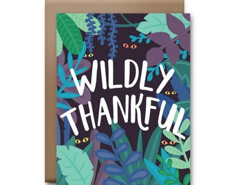 Wildly Thankful Greeting Card - Thank You Card