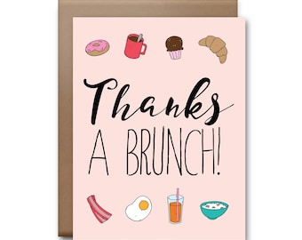 Merci une carte de vœux Brunch - Carte Merci