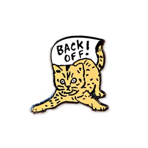 Back Off! Emaille Pin - Katze Pin