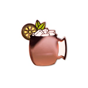 Moscow Mule Copper Enamel Pin - Mug Pin
