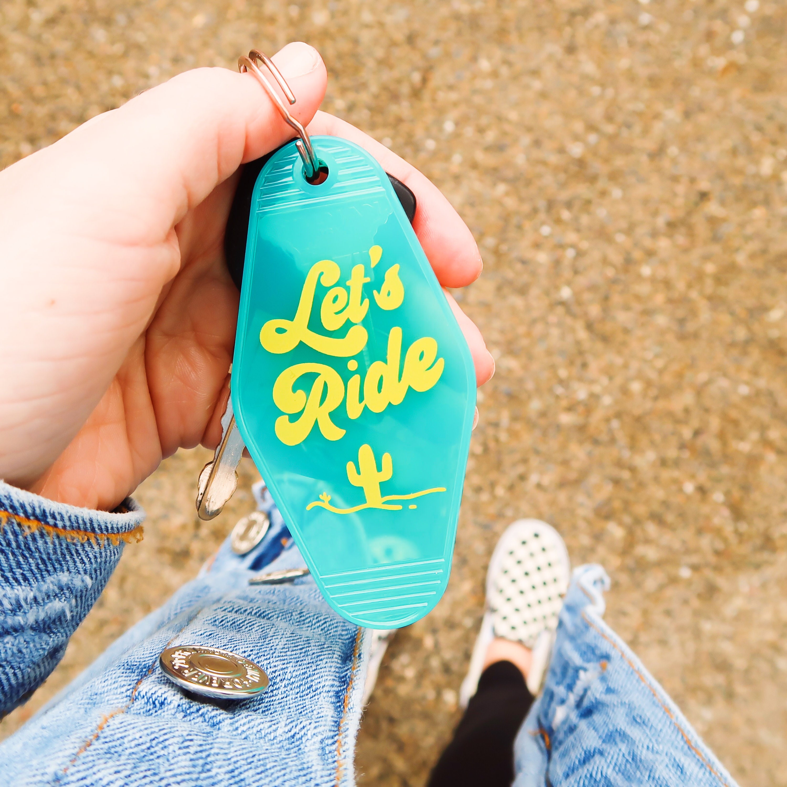 Ronster Rides Key Tag Let's Ride Key Tag - Turquoise Keychain - Etsy