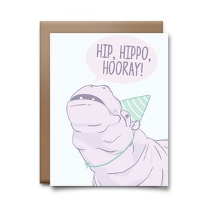 Cartão Hip Hippo Hooray