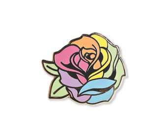 Pride Rose Enamel Pin