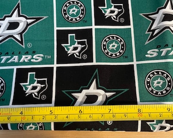 Dallas Stars Cotton Fabric NHL Fabric Sykes Premium Fabric Stars Fabric