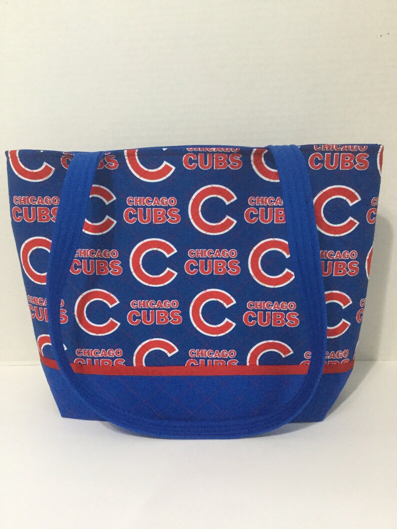 Chicago Cubs Quilted Purse Quilted Tote Market Bag Etsy