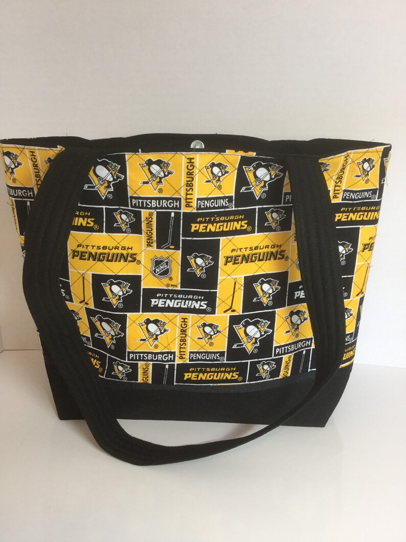 Pittsburgh Penguins Quilted Purse Quilted Tote Market Bag Etsy