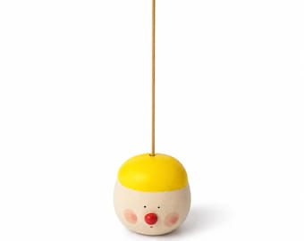 Hand-Painted Ceramic Incense Holder | Minimalist Face Desk Decor