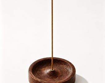 Solid Wood Incense Holder, Minimalist Meditation Decor, Natural Burner, Cozy Desk Accent