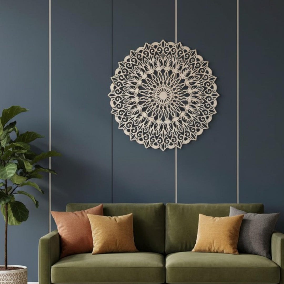 Wooden Mandala Wall Art – Boho Chic Bedroom & Living Room Decor - Etsy