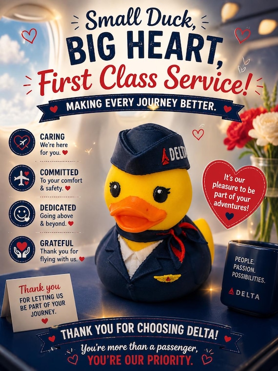 3D printed Airline Delta Flight Attendant custom accessory figurine