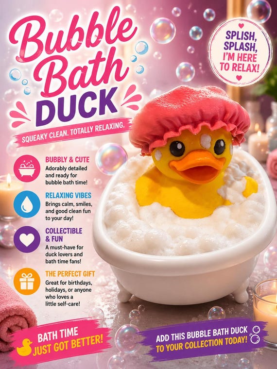3D printed Bubble Bath Baby custom accessory figurine
