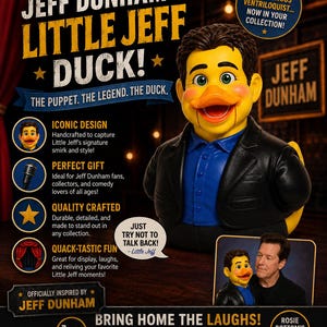 3D-utskriven J D Little Jeff Duck-figur: Anpassad karaktärskonstleksak