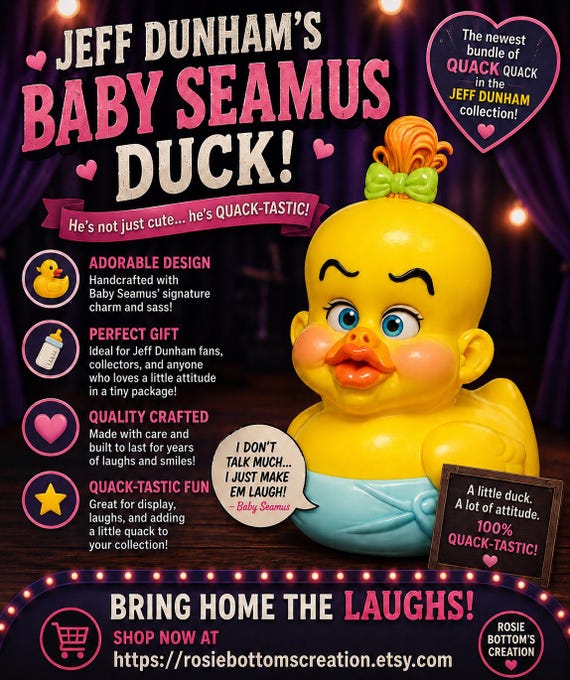 3D Printed J D Baby Seamus Puppet Duck: Character Art Toy