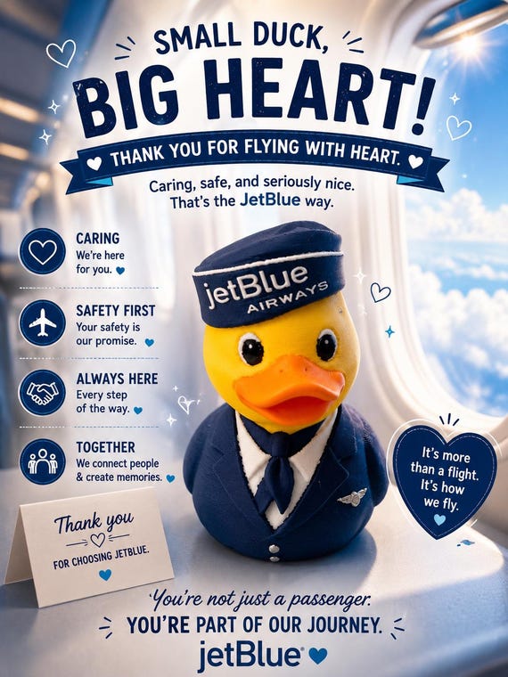 3D printed Airline Jet Blue Flight Attendant custom accessory figurine