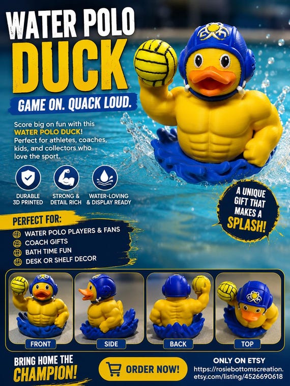 3D printed Sports Water Polo custom accessory figurine