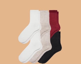 Paquete de 6 pares de calcetines de cáñamo para mujer.