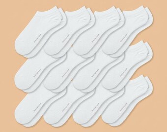 Paquete de 12 pares de calcetines tobilleros antibacterianos con masaje para hombre