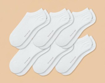 Paquete de 6 pares de calcetines tobilleros antibacterianos con masaje para mujer