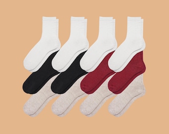 Paquete de 12 pares de calcetines de cáñamo para mujer.