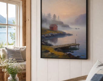 Mistige ochtend aan de fjord