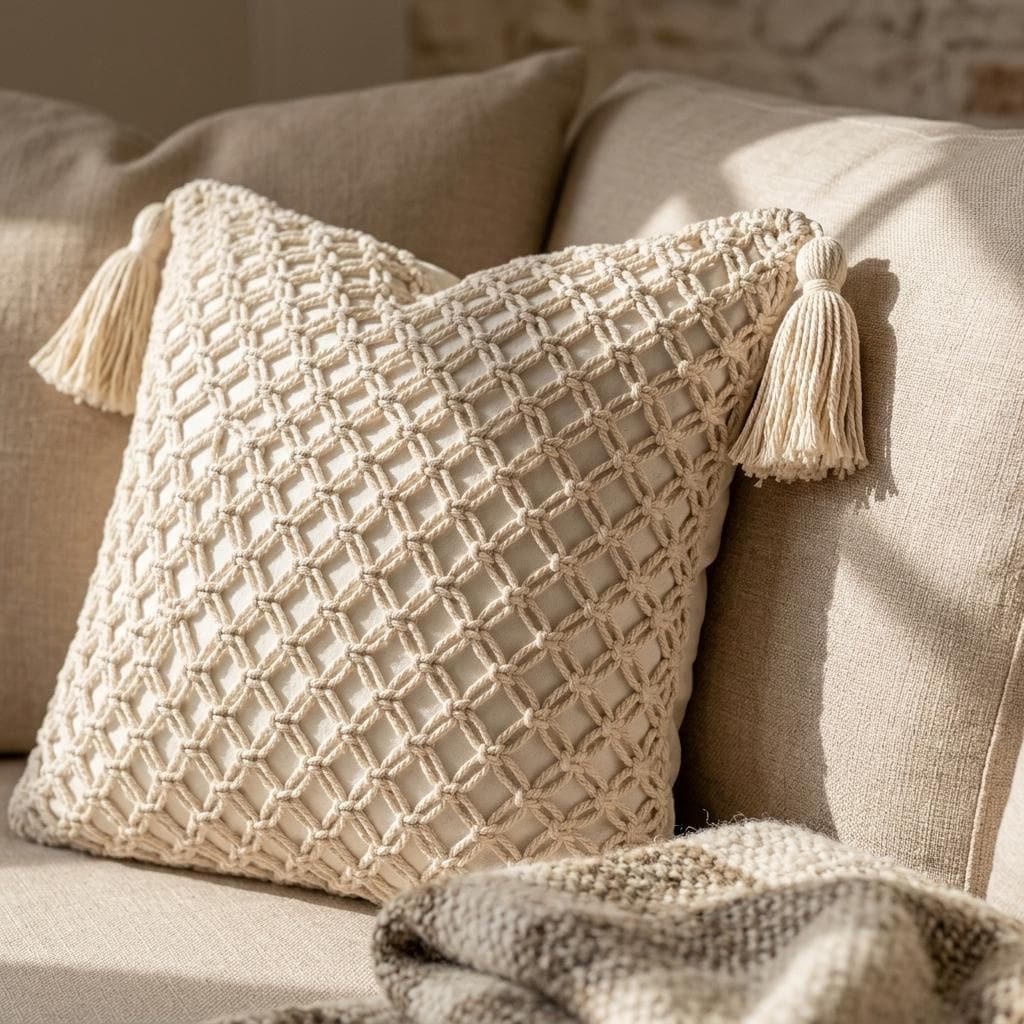30 Amazing and Stylish Crochet Ideas for the Home 21 Diamond Mesh Pillow Cover Crochet Pattern