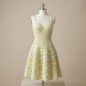 crochet fit and flare dress pattern Simple Crochet Dress - free pattern