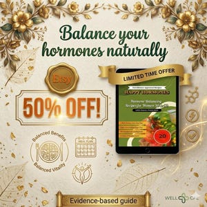 Happy Hormones Meal Plan | 4-Week Hormone Reset Ebook, Cycle Syncing Guide (PDF)