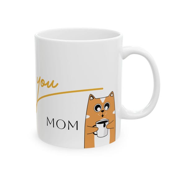 Thank You Mom Mug | Cute Holding Mug Ceramic Coffee Cup by ModeComeTrue