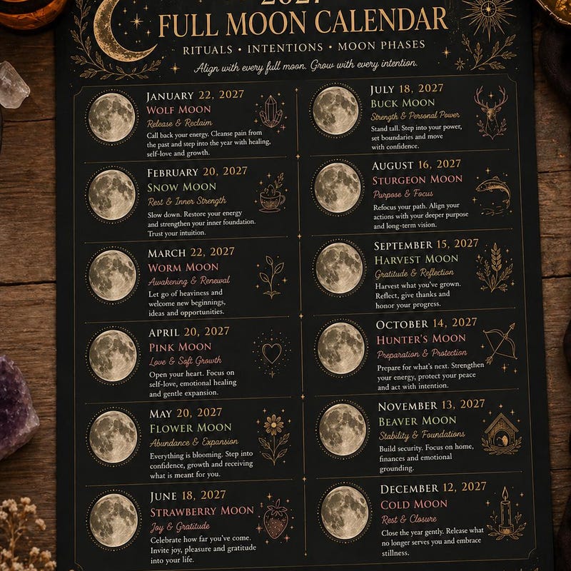 Rituals Calendar - Etsy